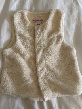 Magnetic Me Cream Sherpa Vest for Baby